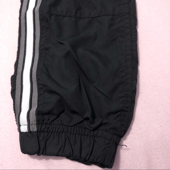 Athletic Works Black Track Pants with Sporty Stripe Accent Drawstring Waist - Picture 4 of 6